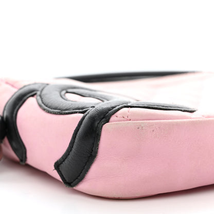 Chanel Calfskin Quilted Cambon Pochette Pink Black 9 of 10
