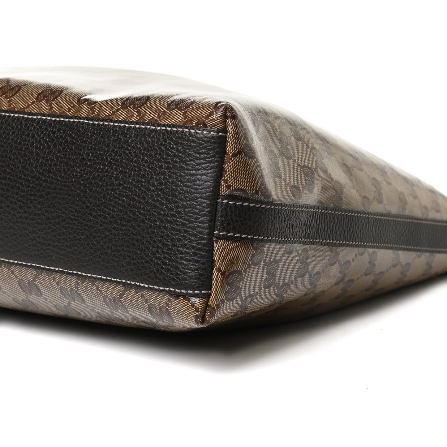 Crystal Monogram Hobo Dark Brown