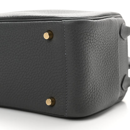 Hermes Taurillon Clemence Mini Lindy 20 Ardoise 10 of 11