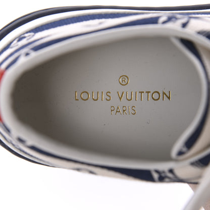 Louis Vuitton Canvas Escale Stellar Sneakers 35.5 Blue 7 of 9