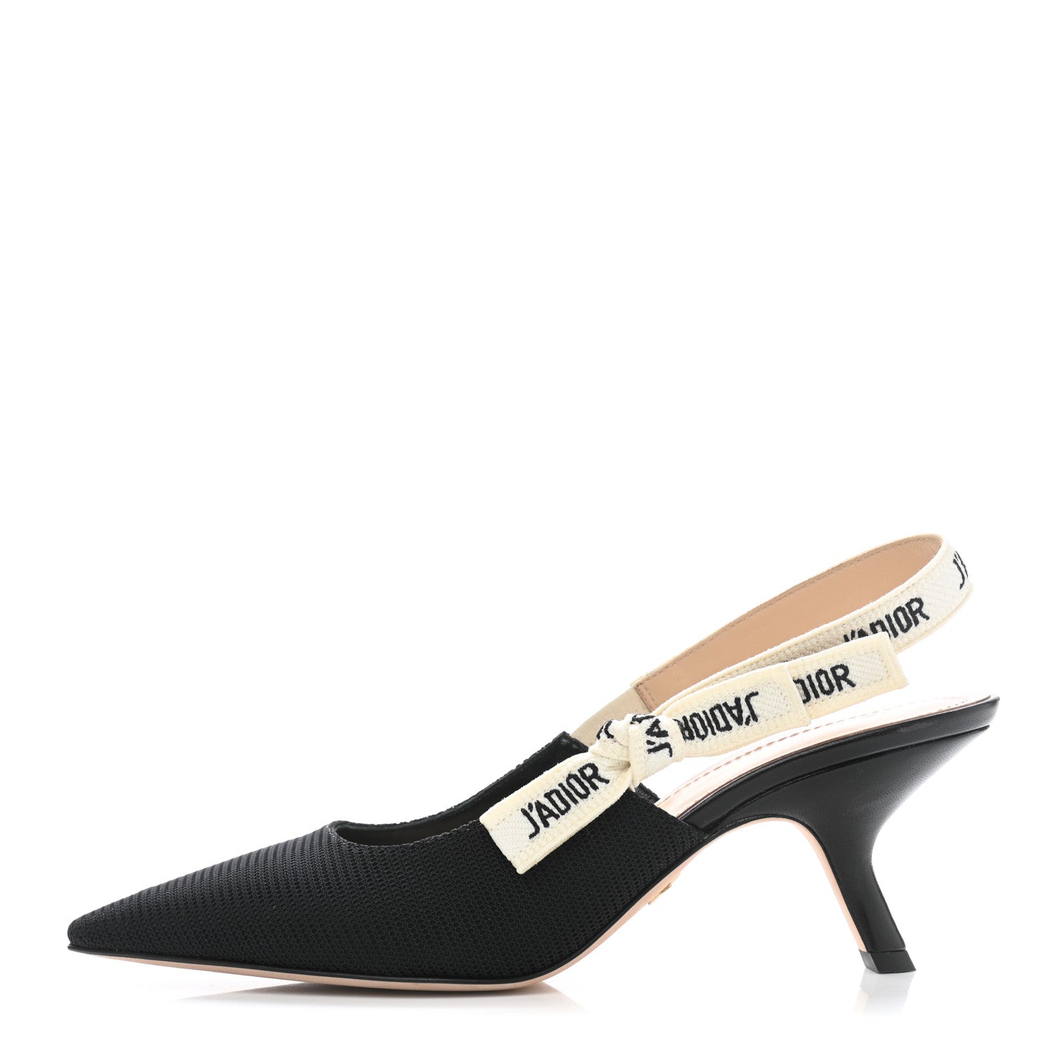 Christian Dior Technical Canvas Ribbon J Adior Slingback 65mm Pumps 39.5 Black 1 of 9