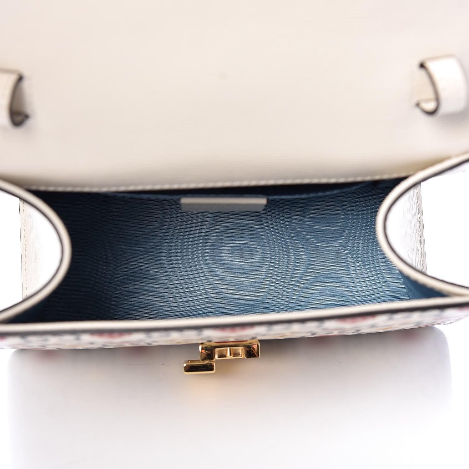 Gucci Calfskin Valentine's Day Exclusive Mini Sylvie Top Handle Bag Ivory 5 of 11