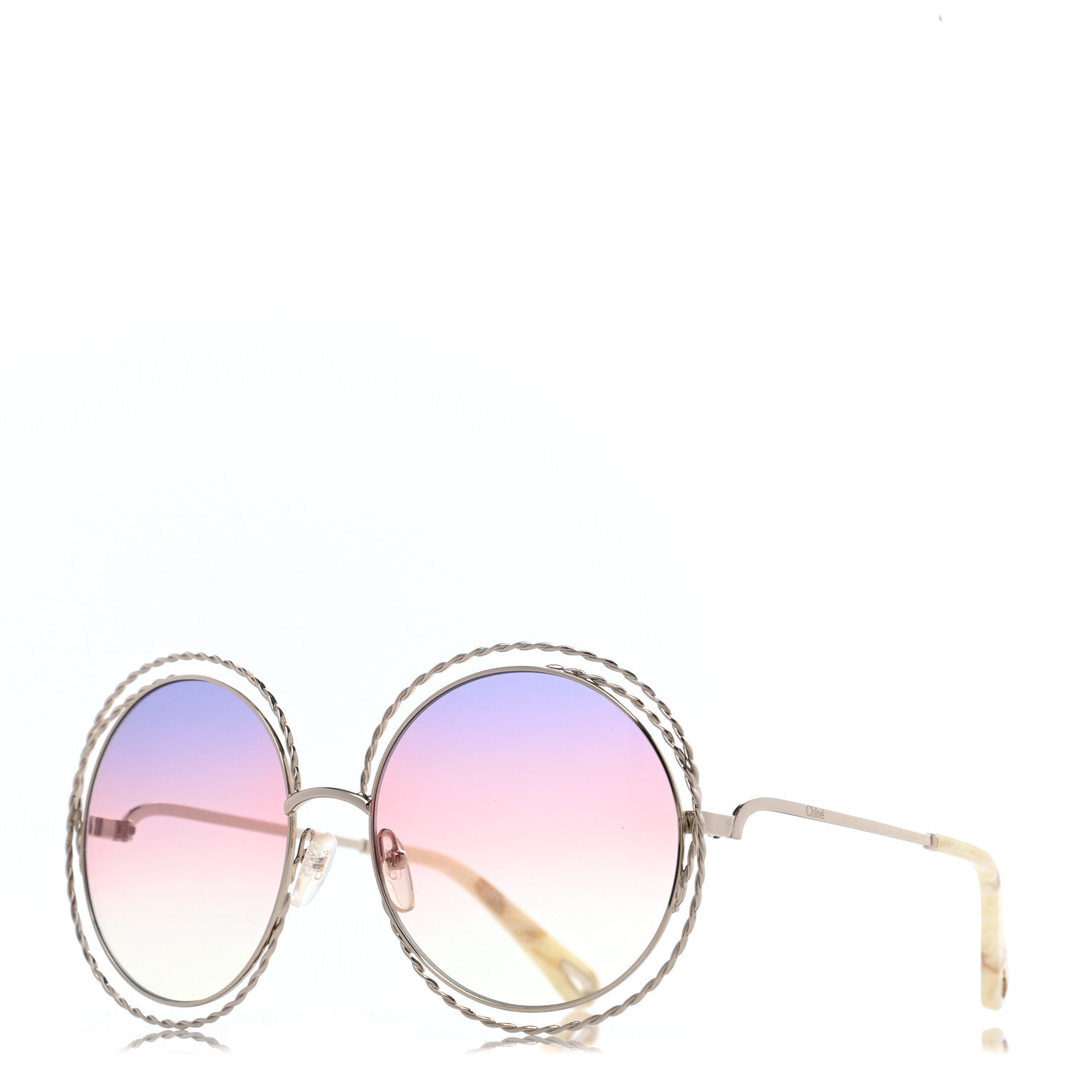 Chloe Metal Oversized Round Carlina Sunglasses CE114ST Rainbow 1 of 6