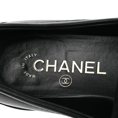 Chanel Lambskin Quilted CC Turnlock Loafers 37.5 Black 9 of 12