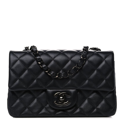 Chanel Lambskin Quilted Mini Rectangular Flap So Black 1 of 13
