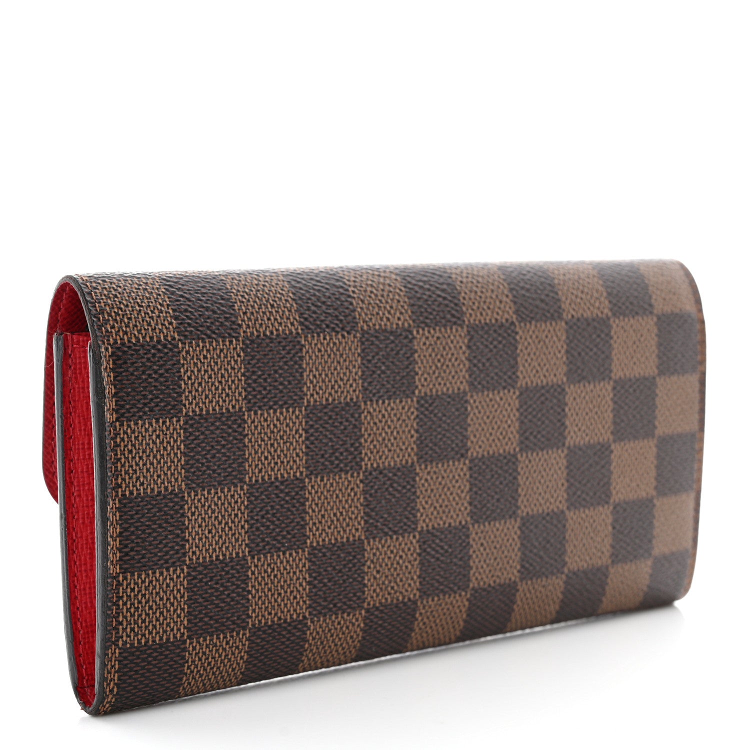 Louis Vuitton Damier Ebene Emilie Wallet Red 3 of 14