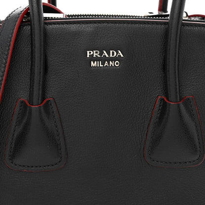 Prada Saffiano Bicolor Tote Black Fuoco 9 of 12
