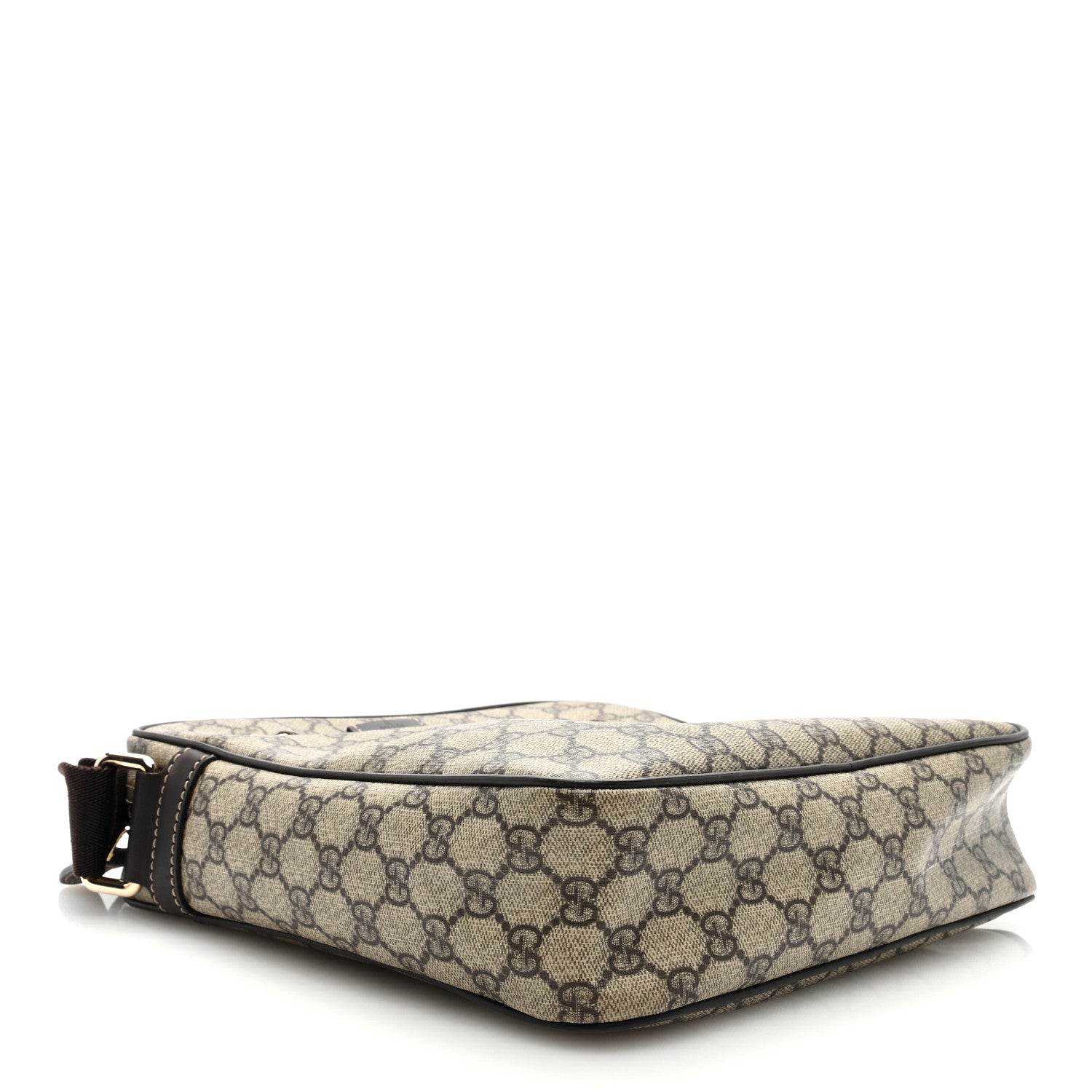 Gucci GG Plus Monogram Selleria Calfskin Medium Messenger Bag Beige Ebony Cocoa Dark Chocolate 4 of 8