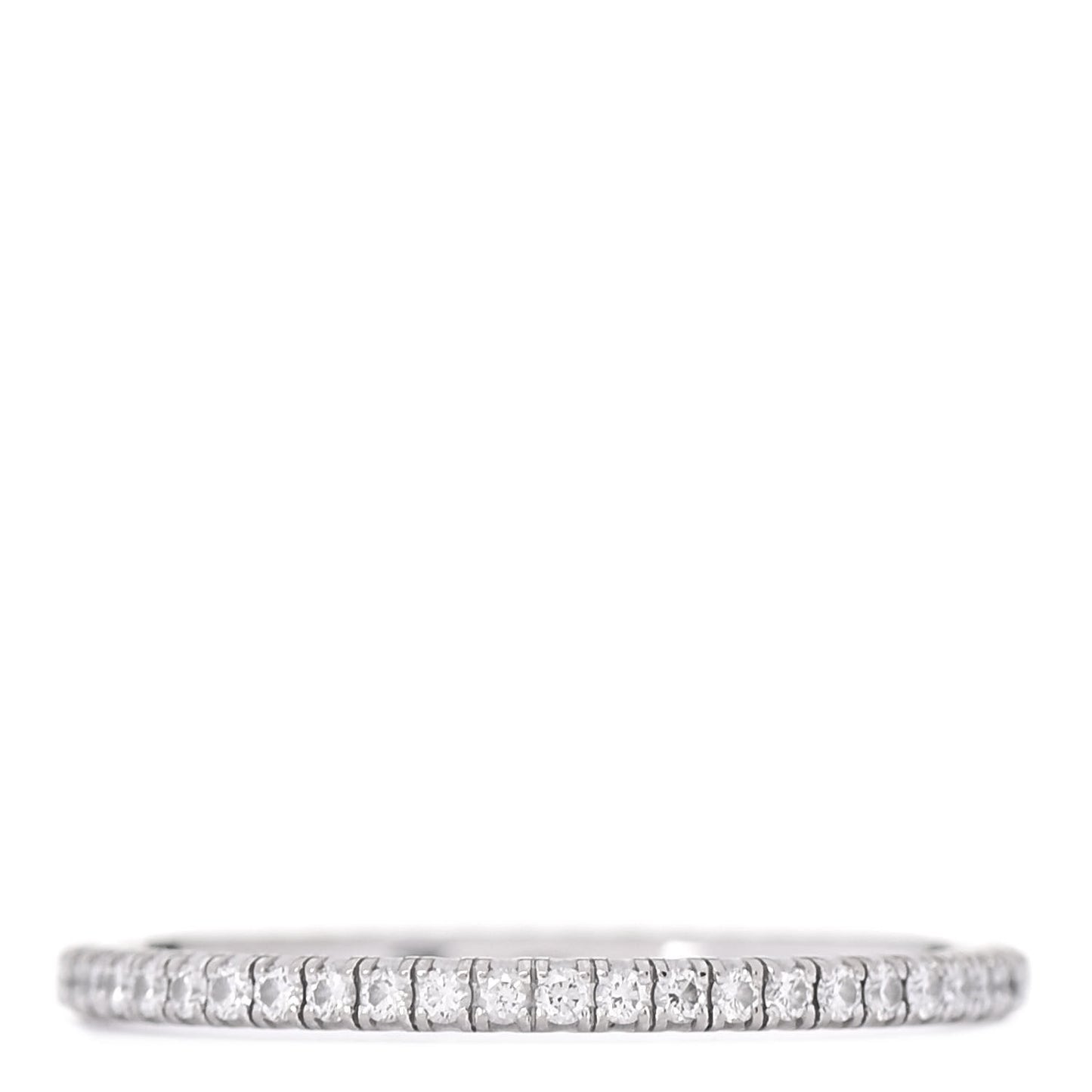 18K White Gold Diamond 1.5mm Etincelle de Cartier Wedding Band Ring 54 6.75