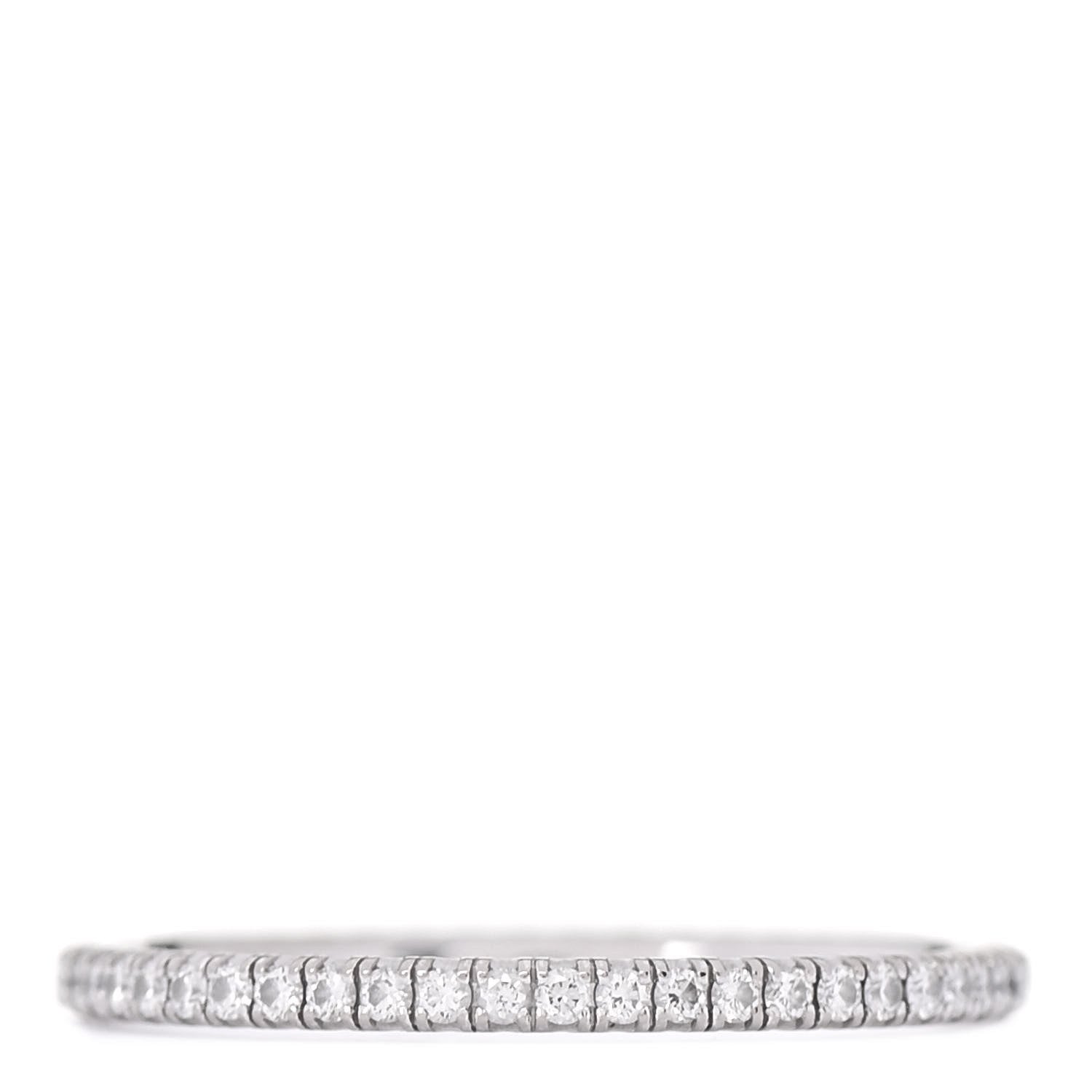 Cartier 18K White Gold Diamond 1.5mm Etincelle de Cartier Wedding Band Ring 54 6.75 3 of 5