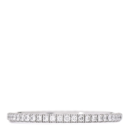 Cartier 18K White Gold Diamond 1.5mm Etincelle de Cartier Wedding Band Ring 54 6.75 3 of 5