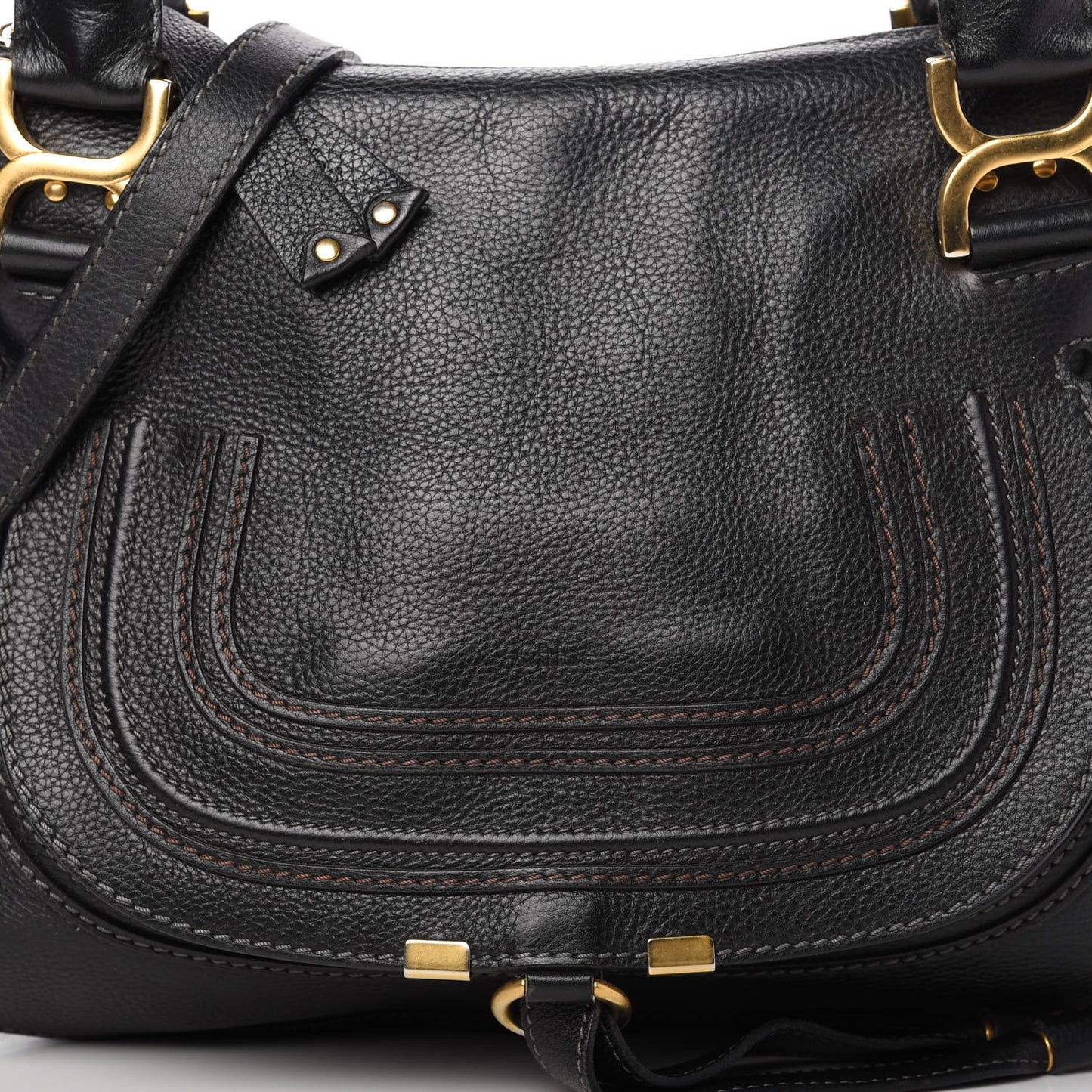 Calfskin Medium Marcie Satchel Black