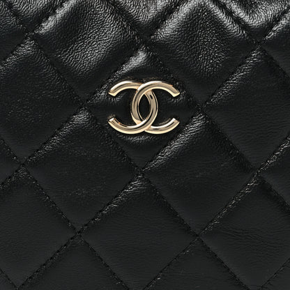 Chanel Lambskin Quilted Chain Around Pouch Black 8 of 8
