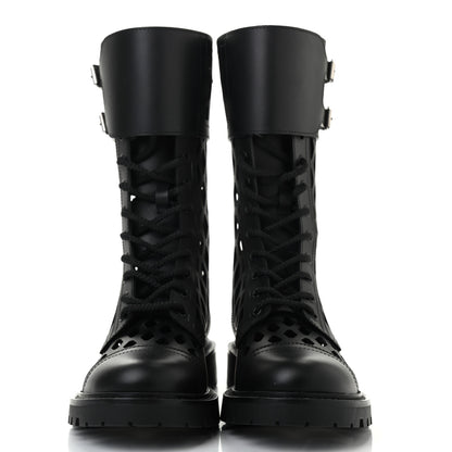 Christian Dior Matte Calfskin Womens D-Trap 30mm Tall Boots 37 Black 2 of 8