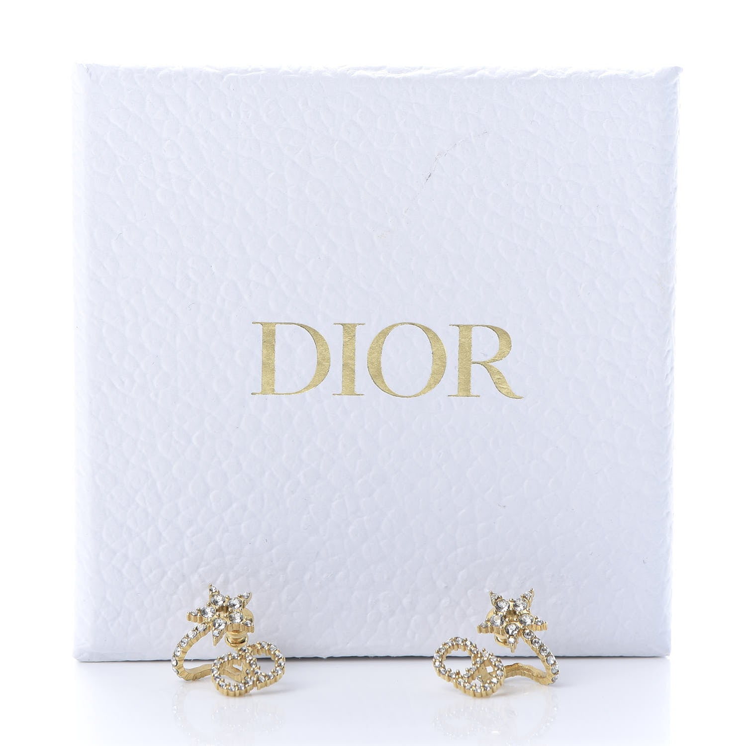 Christian Dior Crystal Clair D Lune Earrings Gold 6 of 6