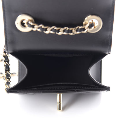 Chanel Lambskin Quilted Mini Trendy CC Chain Wallet Black 5 of 11