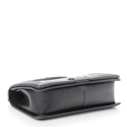 Chanel Calfskin Embossed New Medium Cordoba Boy Flap Black 5 of 13