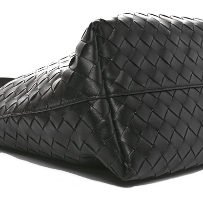 Bottega Veneta Calfskin Intrecciato Zipped Tote Black 8 of 9