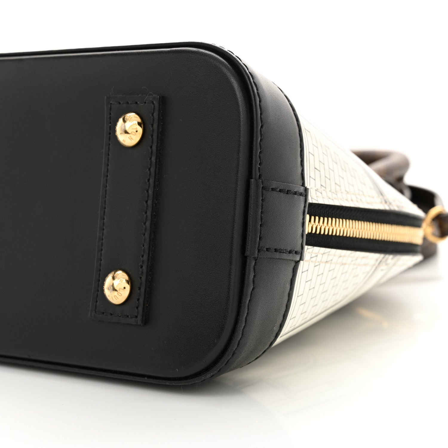 Louis Vuitton X FORNASETTI Calfskin Architettura Alma BB Black White 9 of 10