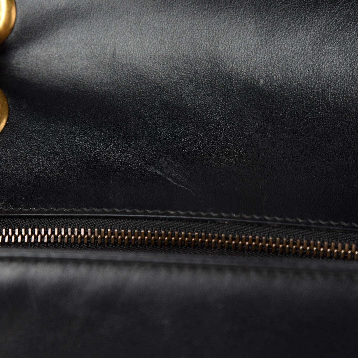 Gucci Calfskin Matelasse Small GG Marmont Shoulder Bag Black 9 of 12