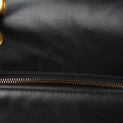 Gucci Calfskin Matelasse Small GG Marmont Shoulder Bag Black 9 of 12