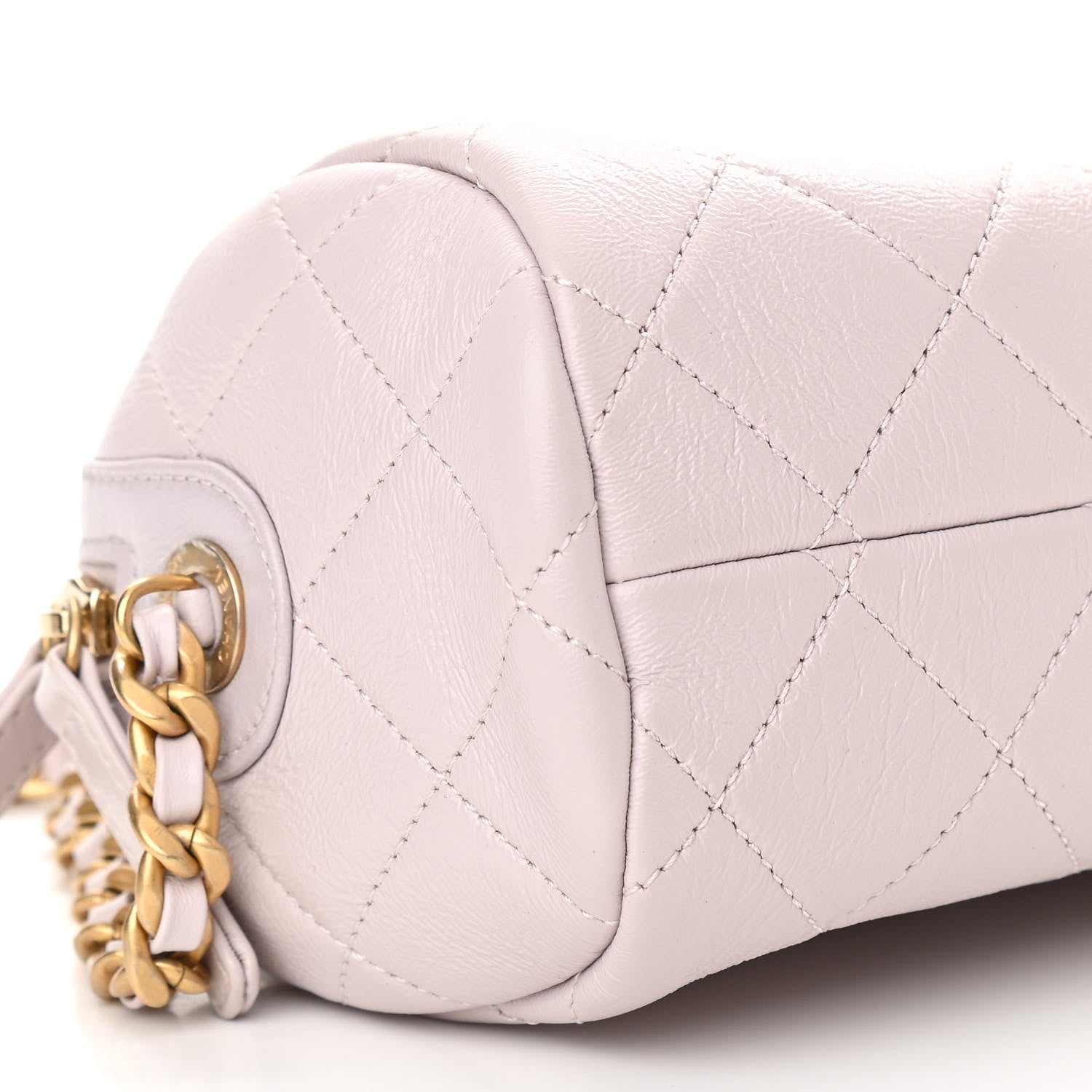 Chanel Shiny Lambskin Quilted Small Fashion Therapy Bowling Bag Lilac 10 of 11