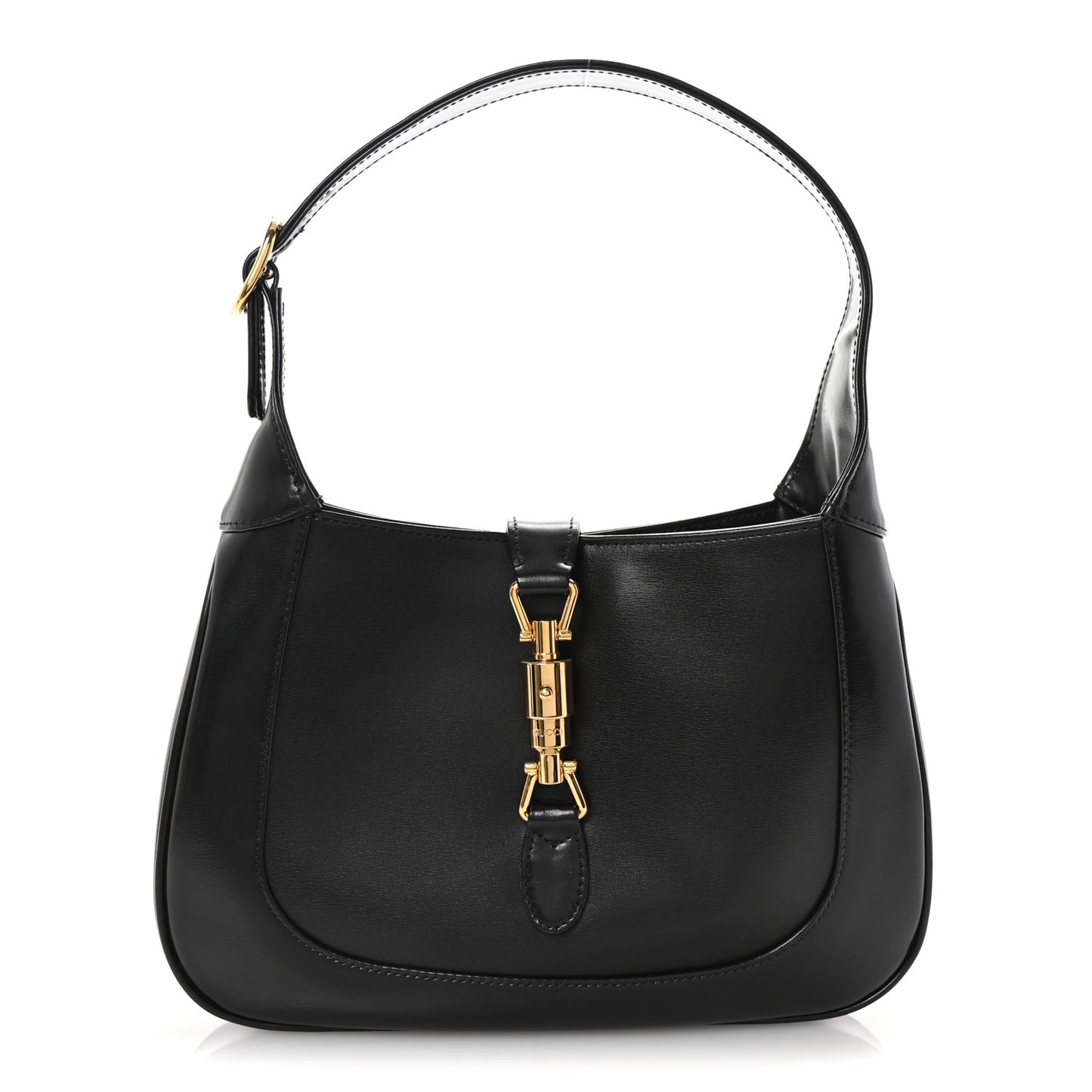 Boarded Dyana Lux Calfskin Small Jackie 1961 Hobo Black