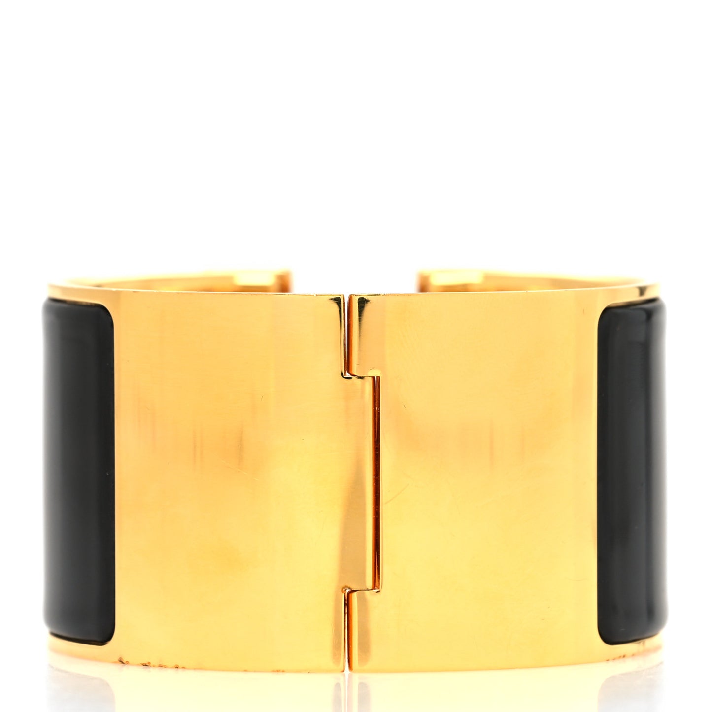 Enamel Extra Wide Clic Clac H Bracelet GM Black