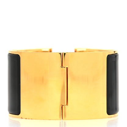 Hermes Enamel Extra Wide Clic Clac H Bracelet GM Black 3 of 5