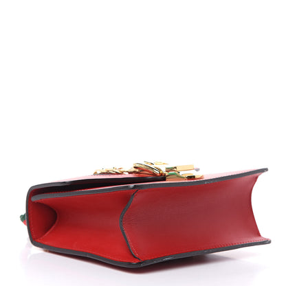Gucci Calfskin Mini Sylvie Chain Shoulder Bag Hibiscus Red 4 of 12