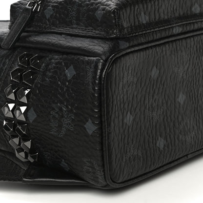 MCM Visetos Side Stud Mini Stark Backpack Black 8 of 10