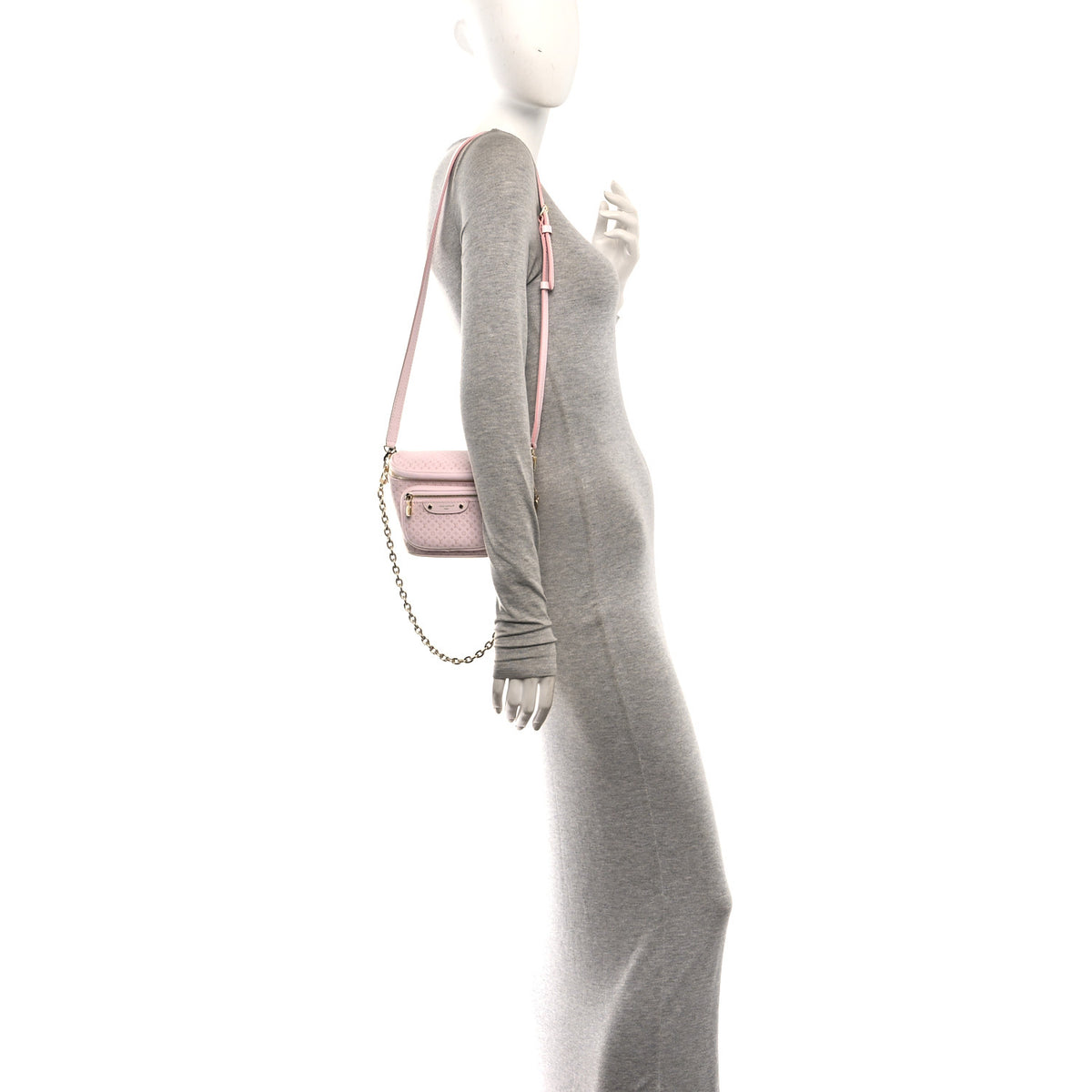Calfskin Minigram Mini Bumbag  Light Bliss
