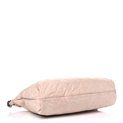 Chanel Iridescent Calfskin Quilted Coco Daily Hobo Rose Clair 3 of 10