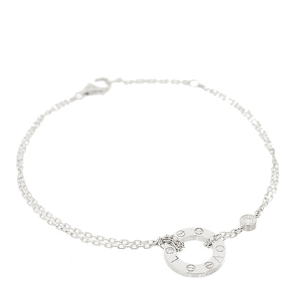 Cartier 18K White Gold Diamond LOVE Bracelet 1 of 4