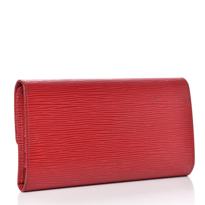 Louis Vuitton Epi Porte Tresor International Wallet Castillan Red 3 of 6