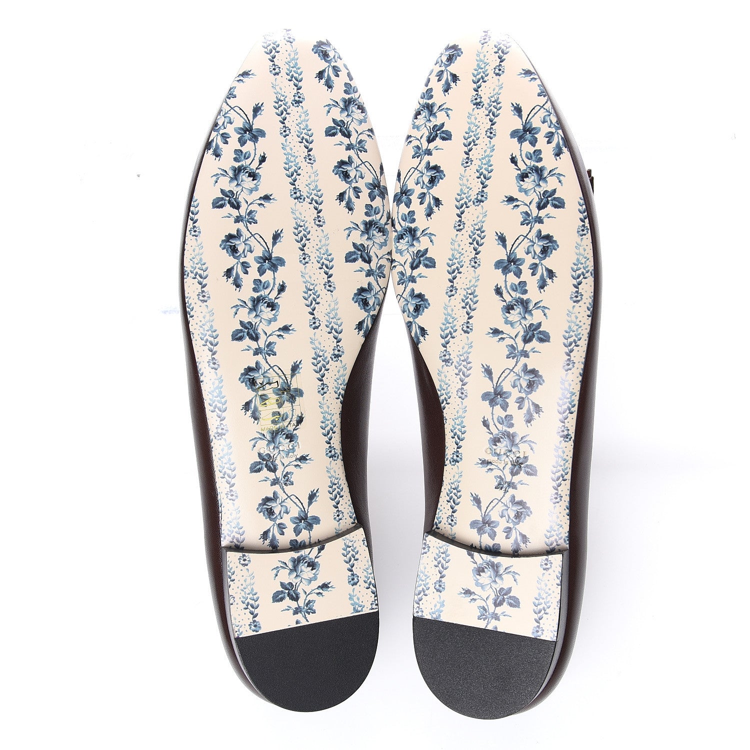 Gucci Malaga Kid Elaphe Yva Ballet Flats 42 Cocoa 5 of 9