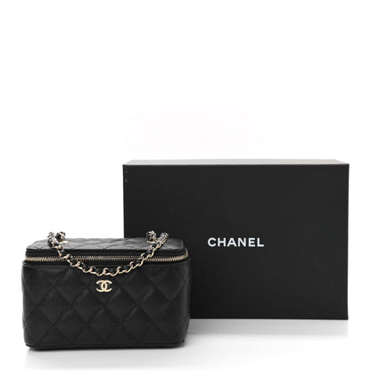Chanel Caviar Quilted Small Vanity Case With Chain Black 11 of 11