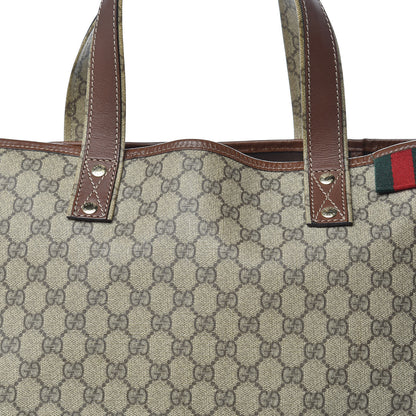 Gucci GG Plus Monogram Medium Signature Web Loop Tote Brown 10 of 10