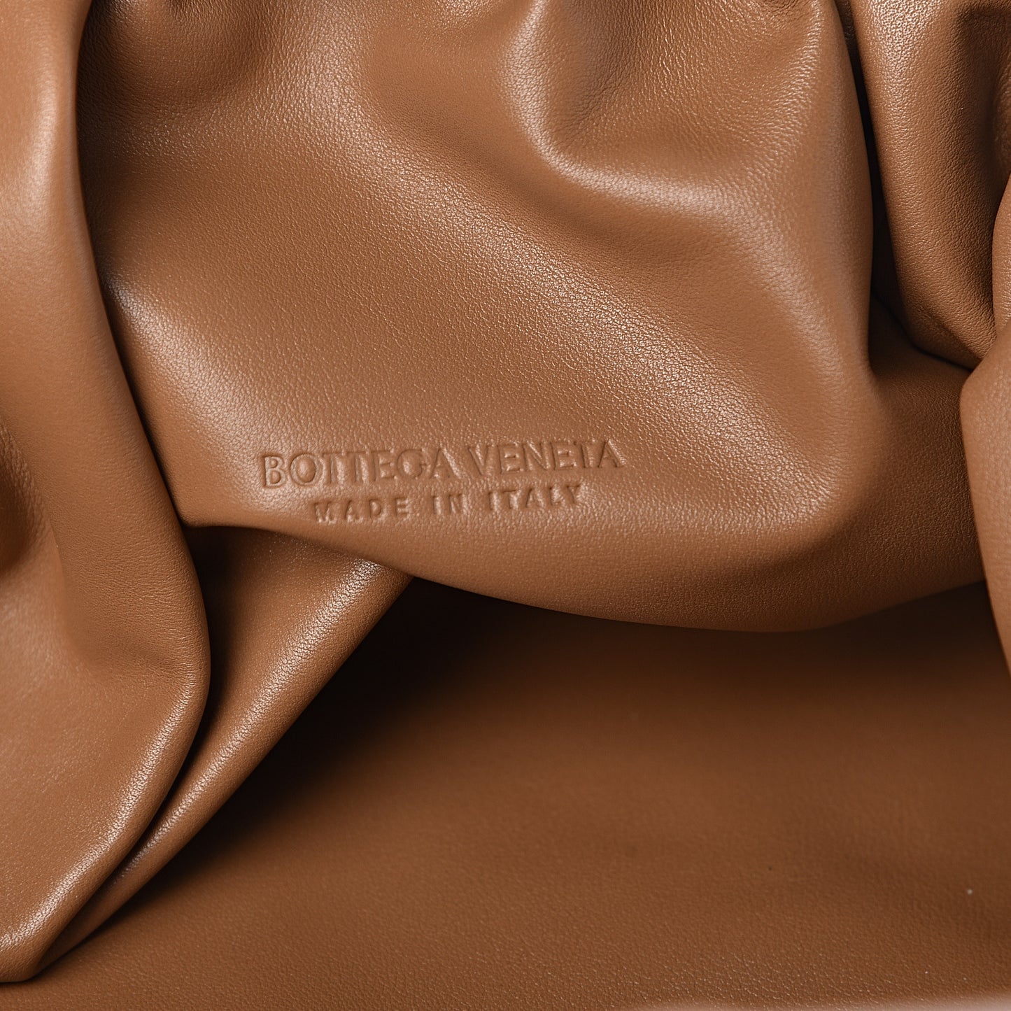 Smooth Butter Calf The Pouch Oversized Clutch Cammello