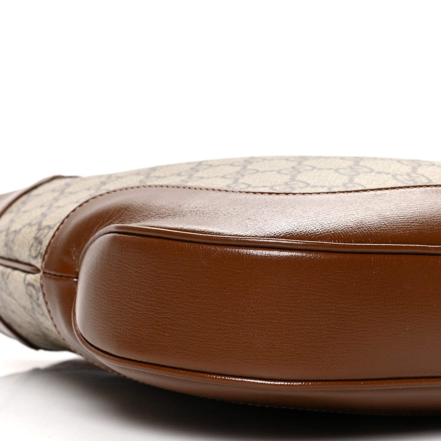 Gucci GG Supreme Monogram Azalea Calfskin Web Medium Jackie 1961 Hobo Beige Ebony Brown Sugar 9 of 11