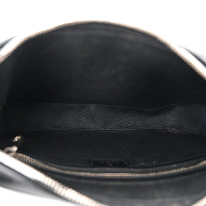 Gucci GG Supreme Monogram Azalea Calfskin Retro Interlocking G Wristlet Shoulder Bag Black 5 of 10