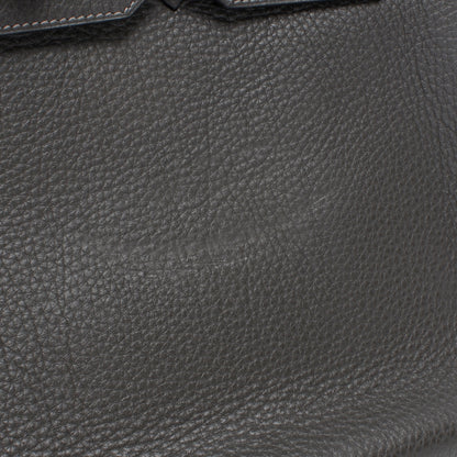 Hermes Taurillon Clemence Bi Color Horseshoe Birkin 35 Graphite Violet 12 of 12