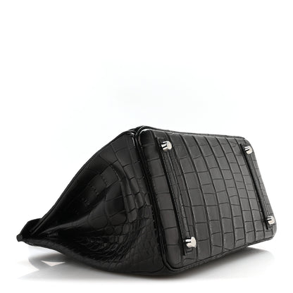 Hermes Matte Alligator Birkin 30 Black 4 of 10