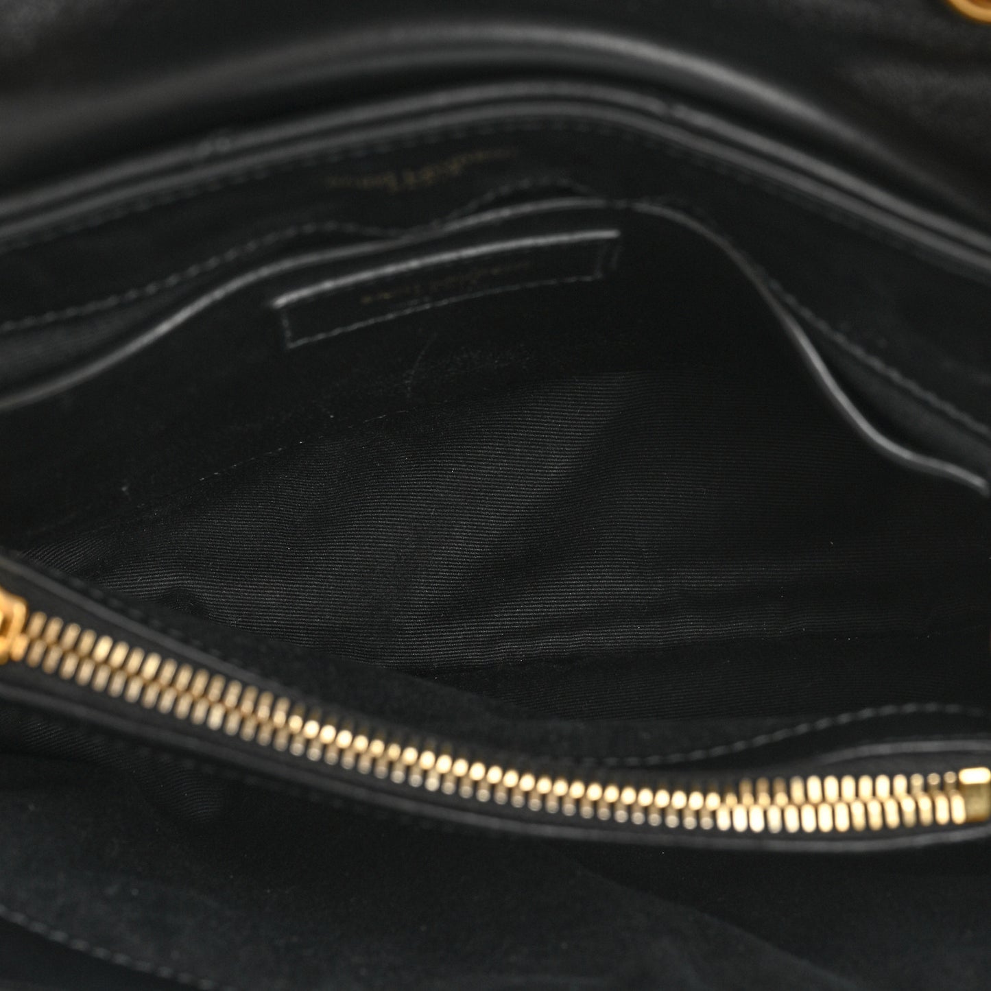Calfskin Y Quilted Monogram Small Loulou Chain Satchel Black