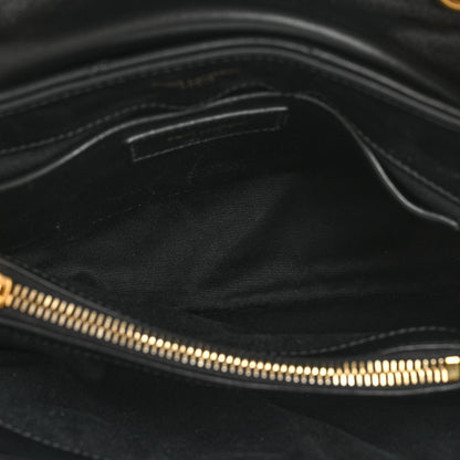Saint Laurent Calfskin Y Quilted Monogram Small Loulou Chain Satchel Black 6 of 15