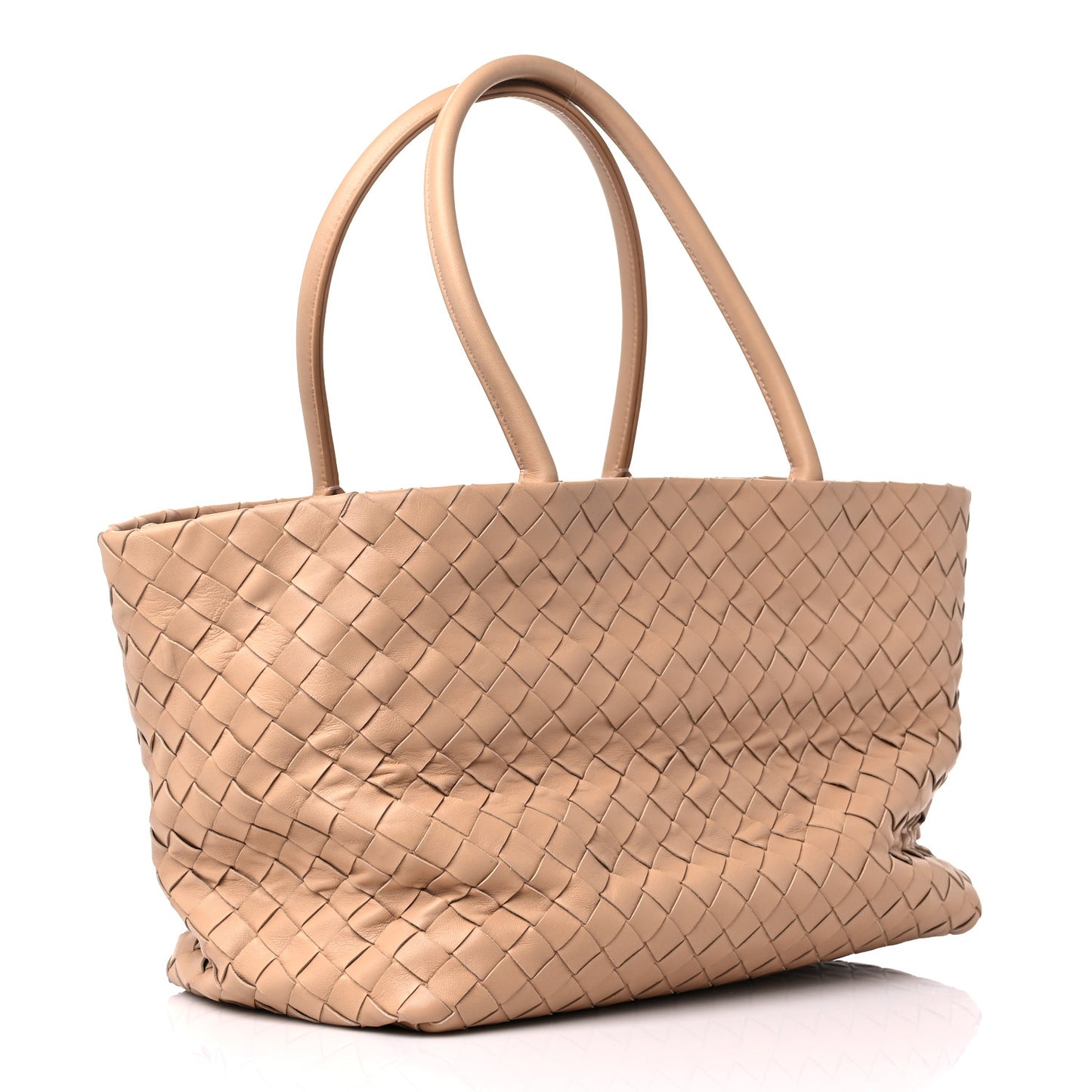 Nappa Intrecciato Tote Bag Almond