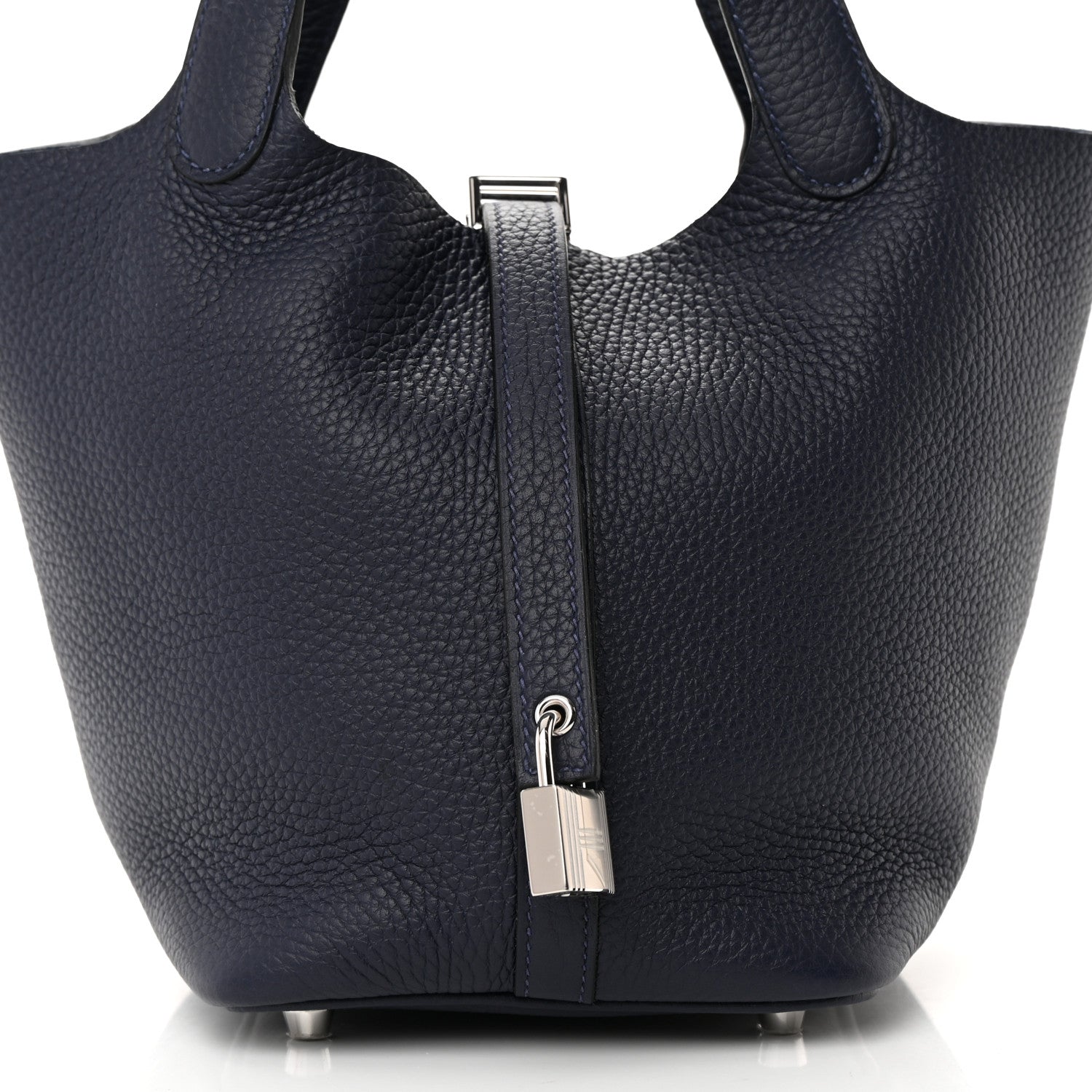Hermes Taurillon Clemence Picotin Lock 18 PM Bleu Nuit 8 of 12