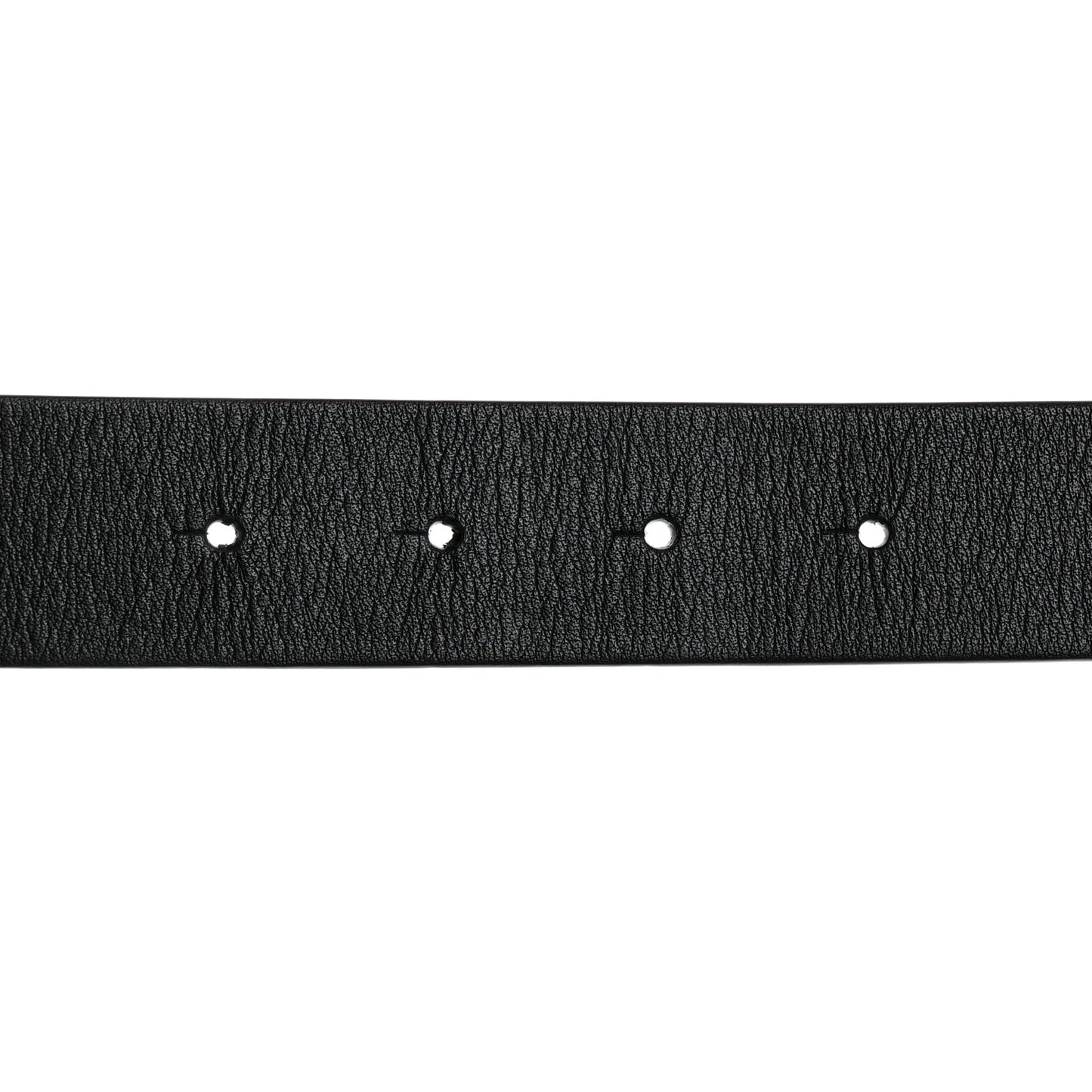 Calfskin Metal Enamel CC Belt 80 32 Black White