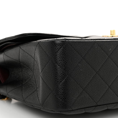 Chanel Caviar Quilted Jumbo Double Flap Black 10 of 12