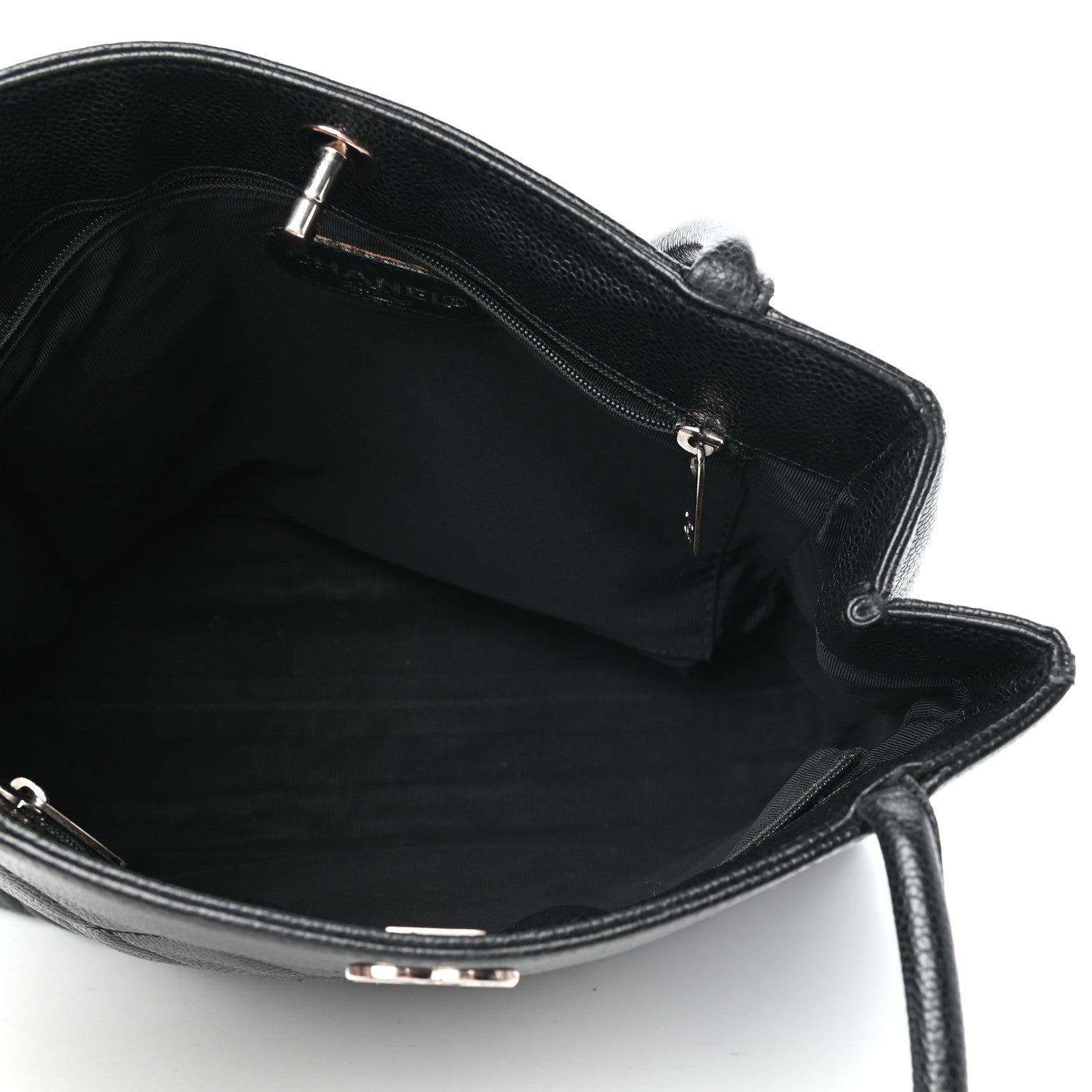 Chanel Caviar Quilted Small CC Shopping Tote Black 5 of 9
